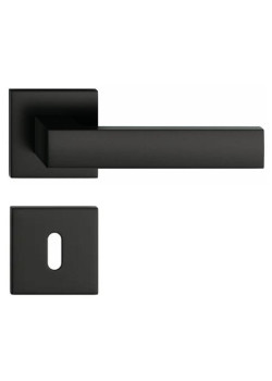 Manere usi Cube slim negru mat cu rozeta de cheie