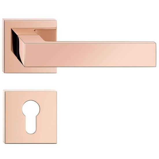 Manere usi Cube Rose Gold cu rozeta yala