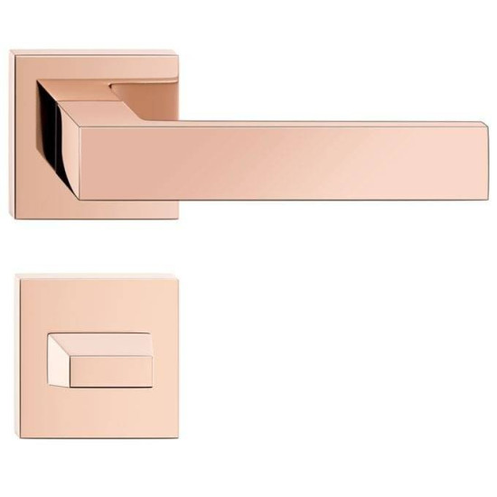Manere usi Cube Rose Gold cu rozeta wc