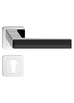 Manere usi Deco crom lucios decor negru lucios cu rozeta yala