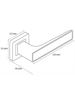 Manere usi Deco grafit cristale negre cu rozeta cheie