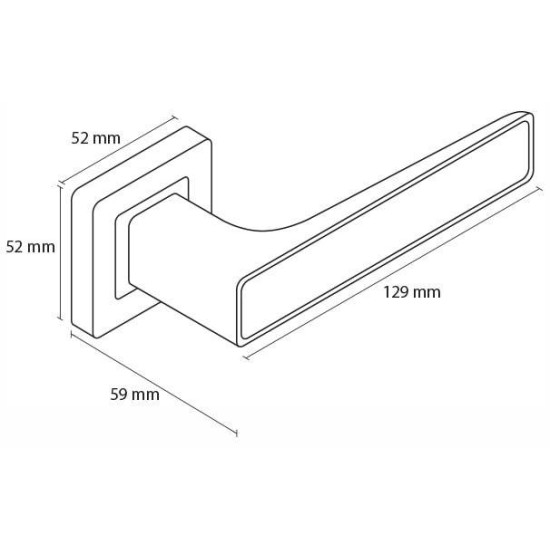Manere usi Deco grafit cristale negre cu rozeta cheie