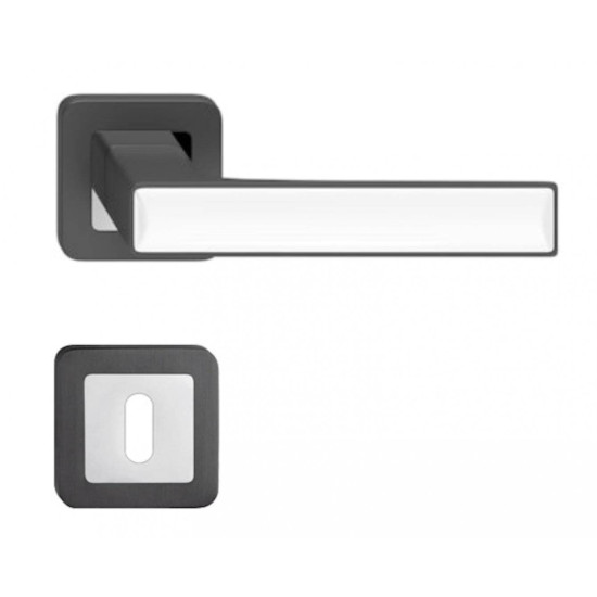 Manere usi Deco grafit decor alb cu rozeta cheie