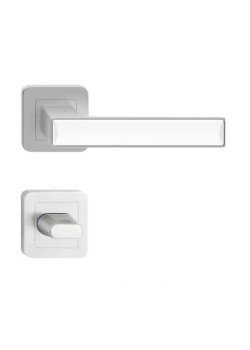 Manere usi Deco nichel decor alb cu rozeta wc