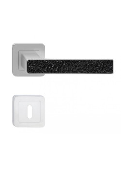 Manere usi Deco nichel cristale negre cu rozeta cheie