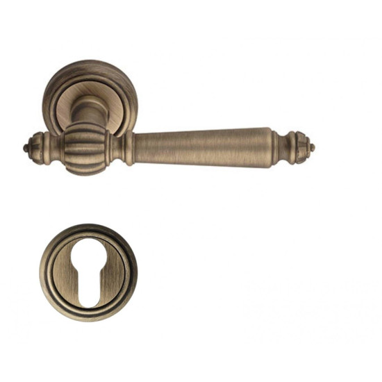 Manere usi DEMETRA patinat mat cu rozeta yala Manere usi DEMETRA patinat mat cu rozeta yala