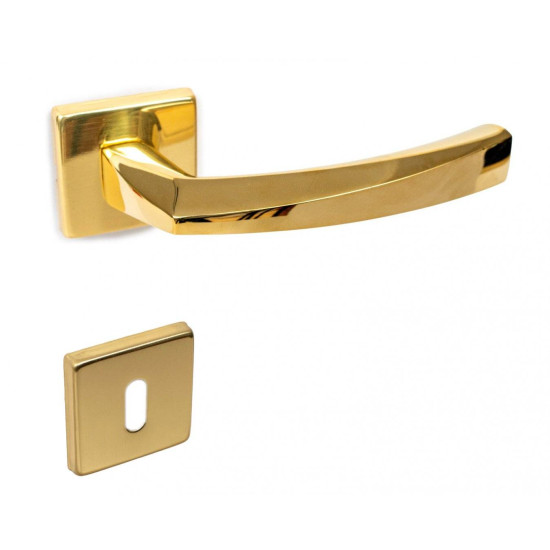 Manere usi Diamond auriu lucios cu rozeta cheie