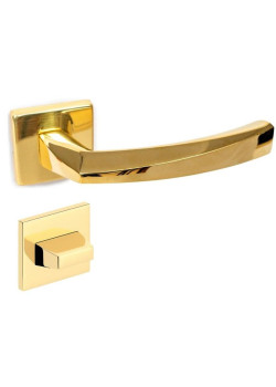 Manere usi Diamond auriu lucios cu rozeta wc