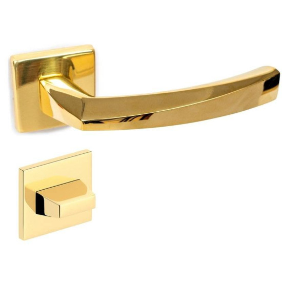 Manere usi Diamond auriu lucios cu rozeta wc