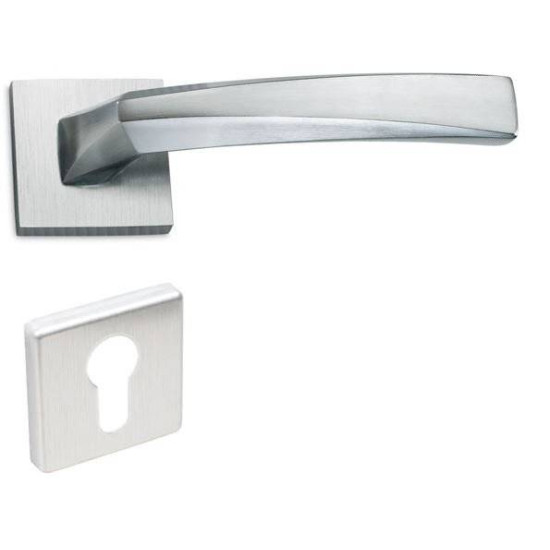 Manere usi Diamond crom satin cu rozeta yala Manere usi Diamond crom satin cu rozeta yala