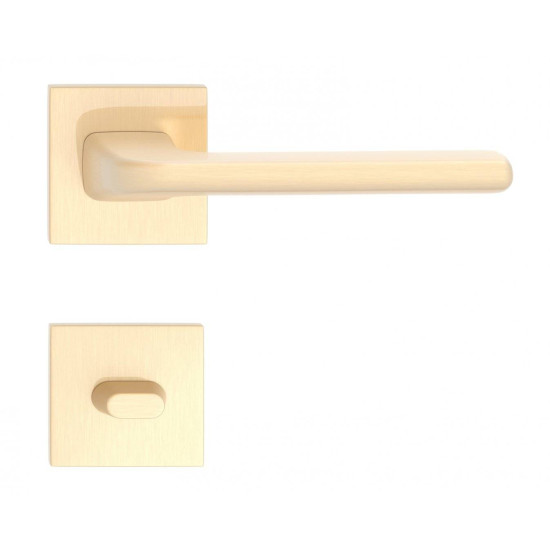 Manere usi DIVA Q auriu satin lucios cu rozeta wc