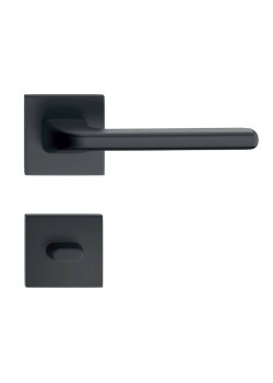 Manere usi DIVA Q negru mat cu rozeta wc