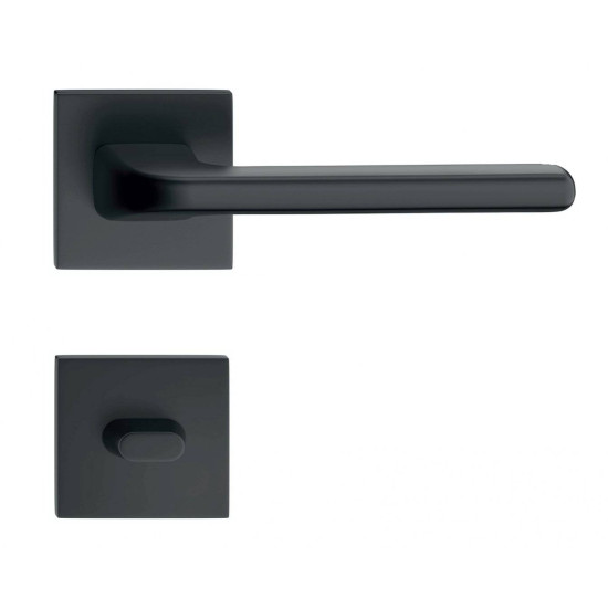 Manere usi DIVA Q negru mat cu rozeta wc