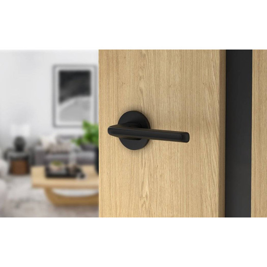 Manere usi DIVA R negru mat cu rozeta cheie