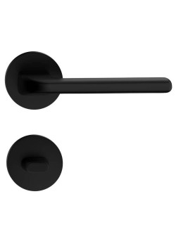 Manere usi DIVA R negru mat cu rozeta wc