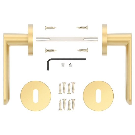 Manere usi DORO ( COMFY ) auriu mat cu rozeta cheie