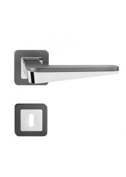 Manere usi DUO crom - grafit cu rozeta cheie