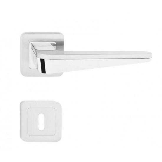 Manere usi DUO crom - nichel cu rozeta cheie