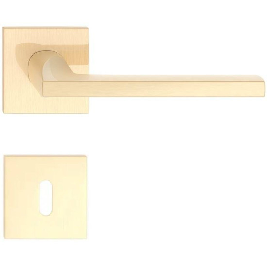 Manere usi ELSA auriu satin lucios cu rozeta cheie