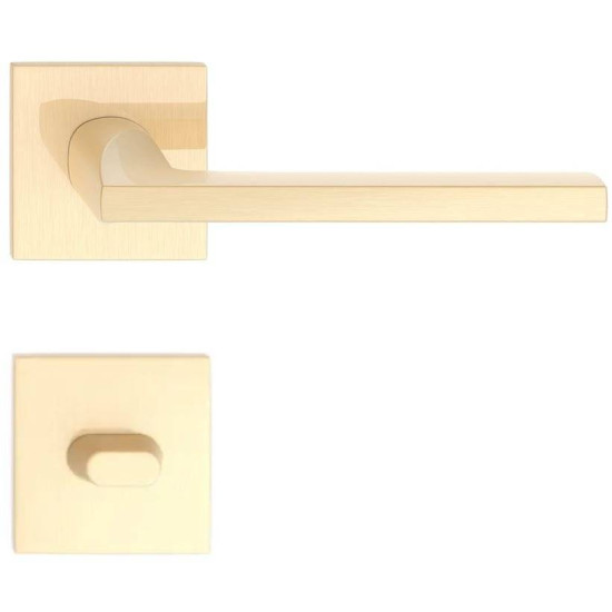 Manere usi ELSA auriu satin lucios cu rozeta wc