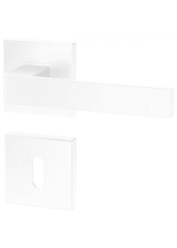 Manere usi ERGO alb mat cu rozeta cheie