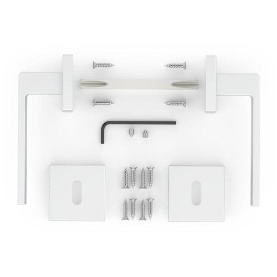 Manere usi Ergo cu rozeta cheie crom satin