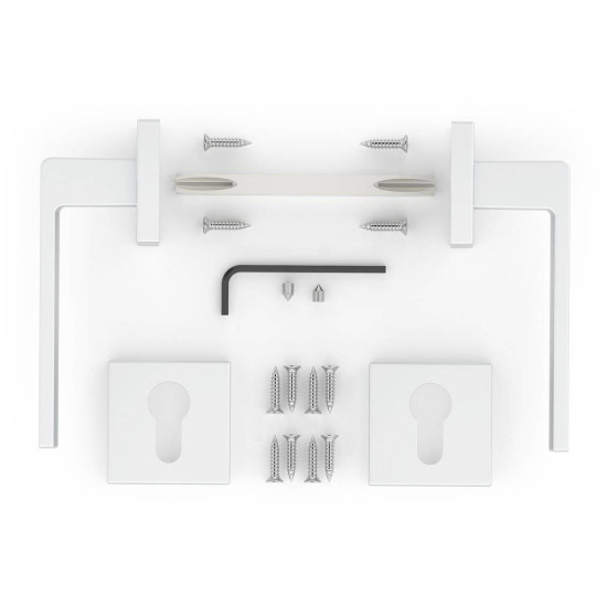 Manere usi Ergo cu rozeta yala crom satin Manere usi Ergo cu rozeta yala crom satin