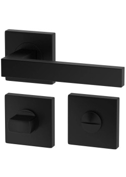 Manere usi ERGO negru cu rozeta wc