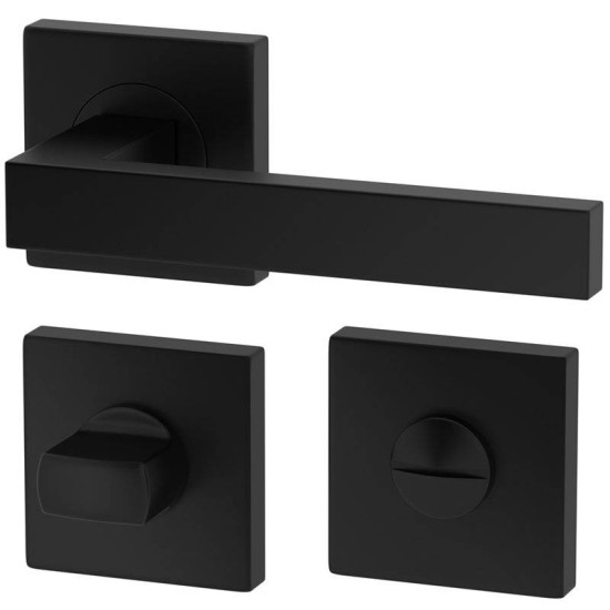 Manere usi ERGO negru cu rozeta wc