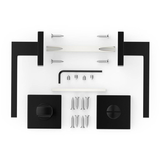 Manere usi ERGO negru cu rozeta wc