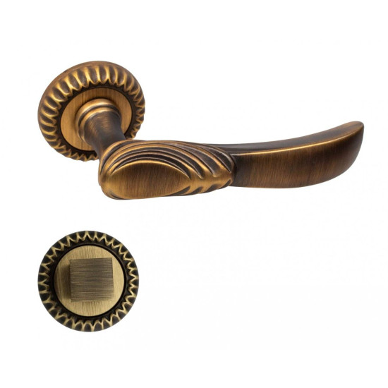 Manere usi ETRUSCA bronz patinat mat cu rozeta wc