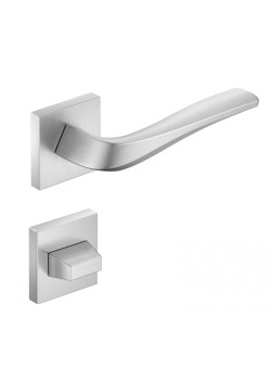 Manere usi Flow Q crom satin cu rozeta wc