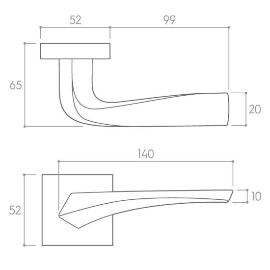 Manere usi Flow Q crom satin cu rozeta wc