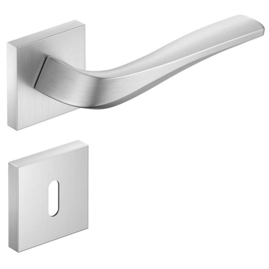 Manere usi Flow Q crom satin cu rozeta cheie