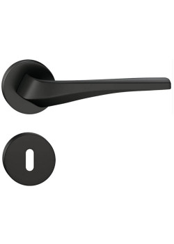 Manere usi FLOW R negru mat cu rozeta cheie