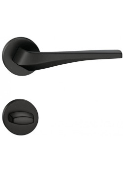 Manere usi FLOW R negru mat cu rozeta wc