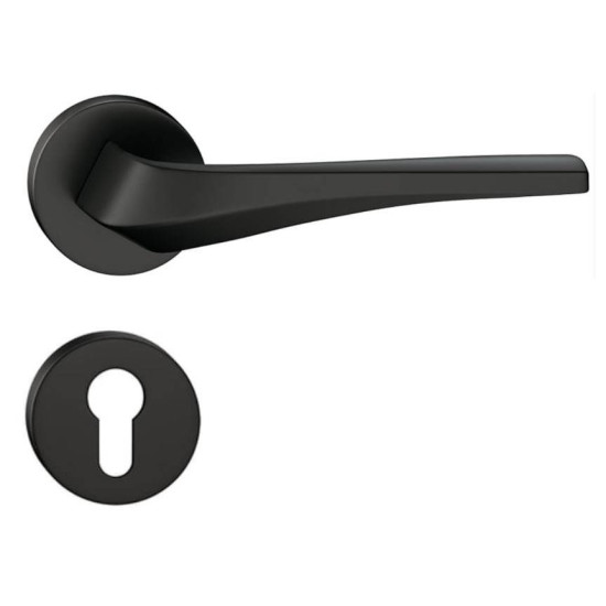 Manere usi FLOW R negru mat cu rozeta yala