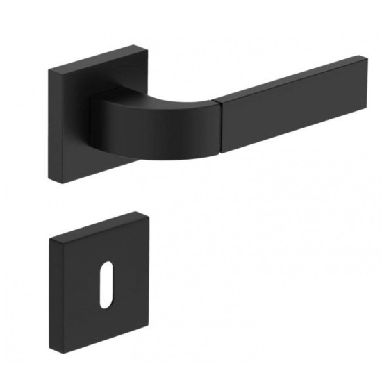 Manere usi FOCUS negru mat cu rozeta cheie