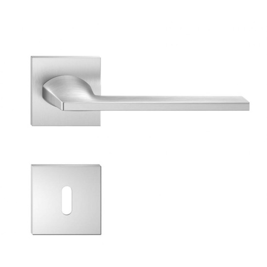 Manere usi HARMONY SLIM crom satin cu rozeta cheie