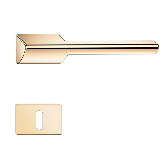 Manere usi Horizon auriu lucios cu rozeta cheie