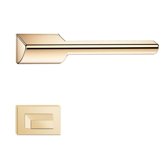 Manere usi Horizon auriu lucios cu rozeta wc Manere usi Horizon auriu lucios cu rozeta wc