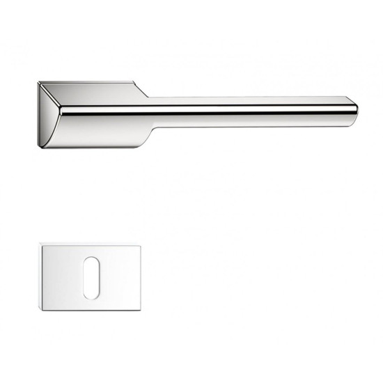 Manere usi Horizon crom lucios cu rozeta cheie