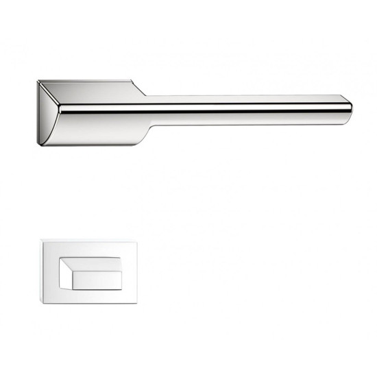 Manere usi Horizon crom lucios cu rozeta wc