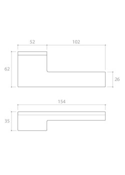 Manere usi Horizon negru cu rozeta cheie