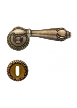 Manere usi INCANTO R bronz patinat mat cu rozeta cheie