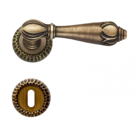 Manere usi INCANTO R bronz patinat mat cu rozeta cheie