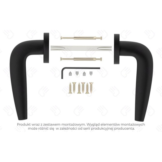 Manere usi Julia negru cu rozeta cheie