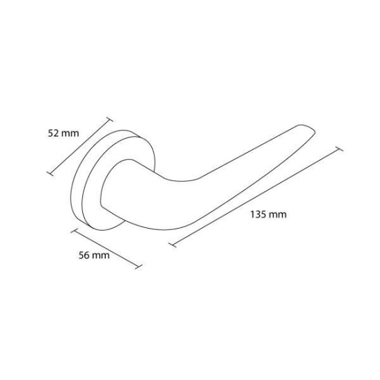 Manere usi Julia negru cu rozeta wc