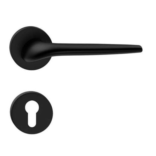 Manere usi Julia negru cu rozeta yala