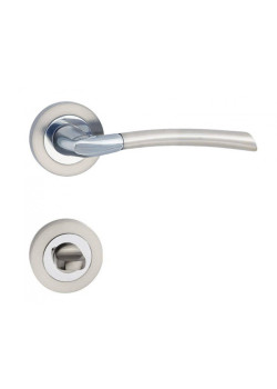 Manere usi LISA ( Zorba ) crom-nichel satin cu rozeta wc